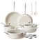 Redchef Ceramic Nonstick Cookware Set14pcs Pots and Pans Set Non StickInduction Cookware with Stainless Steel HandleNon Toxic Kitchen Cooking SetDishwasher Oven SafePFAS PFOA PTFE Free