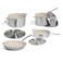 Made In Cookware 7Piece Ceramic Non Stick Pot and Pan Set Stainless Handle 5Ply Stainless Clad Professional Cookware Crafted in Italy Induction Compatible