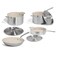 Made In Cookware 7Piece Ceramic Non Stick Pot and Pan Set Stainless Handle 5Ply Stainless Clad Professional Cookware Crafted in Italy Induction Compatible