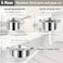 SHEUMNT Stainless Steel pots and pans set 6 Piece Nonstick Induction Kitchen Cookware Set Works with InductionElectric and Gas Cooktops Nonstick Oven Safe Camping Cookware