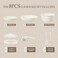 Coicur Ceramic Cookware Set Non Stick 8Pcs Pots and Pans Set Detachable Handle Induction Kitchen Cooking Set with Frying Pans Oven Dishwasher Safe PFASPFOA Free Cream White