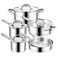 E-far Efar 10Piece Stainless Steel Cookware Set Induction Pots and Pans Set with TriPly Base Nontoxic Kitchen Cooking Set wFrying Pan Saucepan Saute Pan Stockpot with Lids Oven Dishwasher Safe