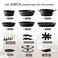 Coicur 23Pcs Ceramic Cookware Set Non Stick Pots and Pans Set Non Toxic with Detachable Handle Induction Kitchen Cookware Set Space Saving Oven Dishwasher Safe Black