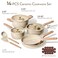 CAROTE 14Pcs Pots and Pans Set Non stick Ceramic Cookware Set Nontoxic Kitchen Cooking Set PFAS and PFOA Free