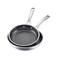 Cuisinart FusionPlus Hybrid Stainless Steel Cookware Set 2Piece Skillet Cooking Set with PFASFree PURELYSEAR Ceramic Technology Scratch Proof Cool Grip Handles Dishwasher Safe