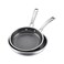 Cuisinart FusionPlus Hybrid Stainless Steel Cookware Set 2Piece Skillet Cooking Set with PFASFree PURELYSEAR Ceramic Technology Scratch Proof Cool Grip Handles Dishwasher Safe