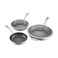 Cuisinart FusionPlus Hybrid Stainless Steel Cookware Set 5Piece Skillet Cooking Set with PFASFree PURELYSEAR CeramicT echnology Scratch Proof Cool Grip Handles Dishwasher Safe