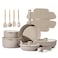 CAROTE 19pcs Pots and Pans Set Non Stick Nonstick Cookware Set Detachable Handle Induction Kitchen Cooking Sets with Removable Handle RV Kitchen Oven Safe Taupe