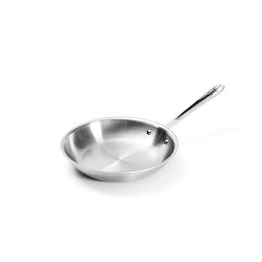 All-Clad AllClad D5 5Ply Brushed Stainless Steel Fry Pan 10 Inch Induction Oven Broiler Safe 600F Pots and Pans Cookware Silver