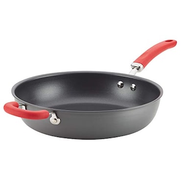 Rachael Ray Create Delicious Deep Hard Anodized Nonstick Frying Pan Fry Pan Hard Anodized Skillet 125 Inch Gray