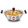 Hawkins 4 Litre Deep Kadhai Triply Stainless Steel Kadai with Glass Lid Flat Bottom Induction Kadhai Big Kadai Silver SSK40G