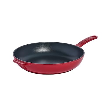 Made In Cookware Enameled Cast Iron Skillet Red Exceptional Heat Retention Durability Professional Cookware Crafted in France Induction Compatible