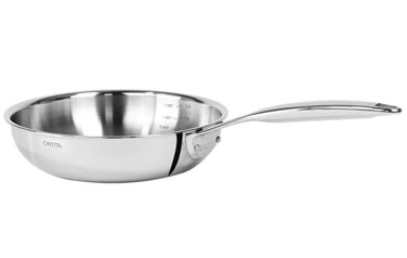 Cristel CastelPro Ultraply 11 Stainless Steel Frying Pan 5Ply construction