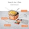 Gotham Steel Nonstick Square Deep Frying Pan 95 Large Cooking Pan with Ceramic Nonstick Coating Deep Fryer Pot with Basket 4 Pc Titanium Ceramic with Lid Basket Steamer Tray Dishwasher Safe