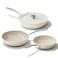 Redchef Ceramic Frying Pans 4Piece Non Stick Frying Pans Non Toxic Skillet with Lid Ceramic Cookware Set 8 95 11 Egg Saute Pan PFAS PTFE PFOA Free Dishwasher Oven Safe Beige White