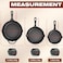 isheTao Cast Iron Skillet 3Piece Set 6 8 10 Frying Pans HeavyDuty PreSeasoned Pan Cookware Set For Frying Saute Cooking Pizza More Black
