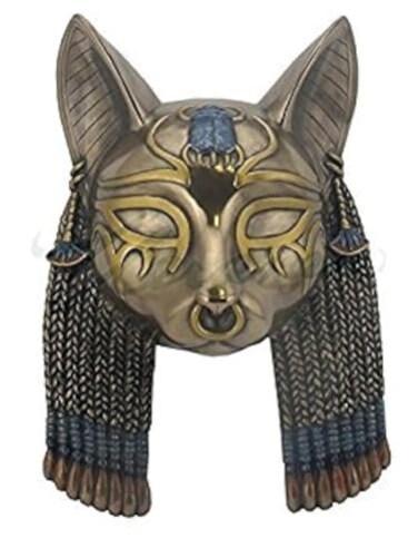 unp Bastet Mask Egyptian Wall Plaque Sculpture