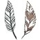 Retrome Metal Feather Wall Decor Set of 2