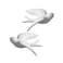 Dorlotou Pair Ceramic Sparrows Swallows Birds Dove White Wall Mounted Decor Hanging for Bathroom Livingroom Garden Wall Sculptures Large