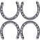 GGTYHAO 4PCS Cast Iron Horseshoefor Good Lucky Durable Cast Iron Medium Horseshoe 5 Holes On Each Side for Wall Hung