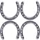GGTYHAO 4PCS Cast Iron Horseshoefor Good Lucky Durable Cast Iron Medium Horseshoe 5 Holes On Each Side for Wall Hung