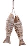 Attraction Design Rustic Nautical Wooden Fish Decor Hanging Fish Sculpture for Wall Beach Theme Home Decor Bedroom Bathroom Lake House S