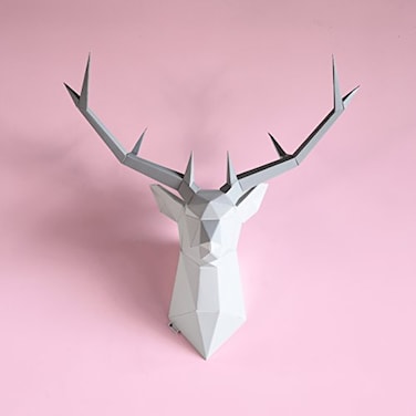 Brownfolds DIY Paper Wall Trophy Origami Deer Head Wall Decor Art Piece Precut and Scored Paper Templates