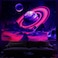 Leofanger Blacklight Trippy Planet Tapestry UV Reactive Mountain Wall Tapestries Galaxy Space Tapestry Starry Night Sky Tapestries Wall Hanging for Home Decor512x591