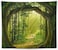 FENDROM Enchanted Forest Tapestry Nature Sunshine Lanscape Green Tree Cave Tapestries Wall Hanging For Living Room Bedroom Home Decorations