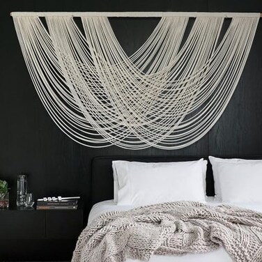 Flber Macrame Wall Hanging Large 5700 W x 3100 L Macrame Wall Decor Large Yarn Tapestry Home Boho Wall Decor