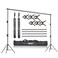 EMART Heavy Duty Background Stand 92 x 10ft Adjustable Backdrop Support System Kit with Carry Bag for Photography