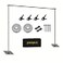 JEIZQLLU Backdrop Stand 65ft Height 9ft Width Adjustable Photography Background Support Poles with Heavy Duty Flat Base Photo Metal Steel Pipe and Drape Frame Kit for Parties Birthday Wedding