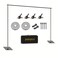 JEIZQLLU Backdrop Stand 65ft Height 9ft Width Adjustable Photography Background Support Poles with Heavy Duty Flat Base Photo Metal Steel Pipe and Drape Frame Kit for Parties Birthday Wedding