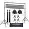 FOTOCREAT 10x65ft Backdrop Stand Photo Video Studio AdjustableLockable Heavy Duty Background Support System Kit with 4 Backdrop Clamps 2 Sandbag and Carry Bag for Photography Parties Wedding