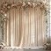 ESGOTBME 30x10ft Wrinkle Free Backdrop Curtain for Parties Soft Fabric Drapes Wedding Cream Curtain Backdrop for Birthday Party Decorations Background for Photography 5x10ft6 Panels