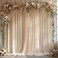 ESGOTBME 30x10ft Wrinkle Free Backdrop Curtain for Parties Soft Fabric Drapes Wedding Cream Curtain Backdrop for Birthday Party Decorations Background for Photography 5x10ft6 Panels