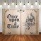 Tileranois Fairy Tale Books Backdrop Once Upon a Time Backdrops Ancient Castle Princess Romantic Wedding Birthday Party Decorations Magic Book Background Banner Props 5x3FT