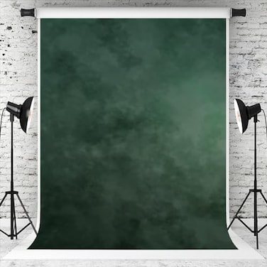 Kate 6510ft Green Backdrop Abstract Muslin Dark Green Background Gradient Portrait Backdrop for Photographer Headshot Microfiber Photo Studio Props