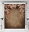 Kate 5x7ft Brown Fabric Floral Portrait Backdrops for Photographers Retro Abstract Painted Floral Photo Fabric Background Studio Props
