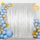 Juya Delight 6ft x 8ft Silver Sequin Backdrop Curtain for Party Wedding Photography