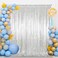 Juya Delight 6ft x 8ft Silver Sequin Backdrop Curtain for Party Wedding Photography