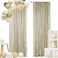 Hahuho Champagne Sequin Backdrop Curtain 2PCS 2FTx8FT Glitter Backdrop Curtain for Parties Christmas Wedding Party Decoration2 Panels 2FT x 8FT Champagne