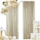 Hahuho Champagne Sequin Backdrop Curtain 2PCS 2FTx8FT Glitter Backdrop Curtain for Parties Christmas Wedding Party Decoration2 Panels 2FT x 8FT Champagne