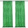 QueenDream Green Sequin Backdrop Curtains 2 Panels 2FTx8FT Christmas Party Backdrop Glitter Birthday Bridal Wedding Curtains Sparkle Photo Backdrop