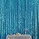 Poise3EHome 6FT x 8FT Turquoise Sequin Photography Backdrop Curtain for Party Decoration