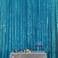 Poise3EHome 6FT x 8FT Turquoise Sequin Photography Backdrop Curtain for Party Decoration