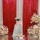 Poise3EHome Red Sequin Backdrop Curtain 2 Panels 2Ft x 8Ft Glitter Photography Back Drop for Wedding Birthday Christmas Valentines Day Carnival Party Decorations