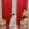 Poise3EHome Red Sequin Backdrop Curtain 2 Panels 2Ft x 8Ft Glitter Photography Back Drop for Wedding Birthday Christmas Valentines Day Carnival Party Decorations