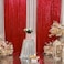 Poise3EHome Red Sequin Backdrop Curtain 2 Panels 2Ft x 8Ft Glitter Photography Back Drop for Wedding Birthday Christmas Valentines Day Carnival Party Decorations
