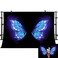 PHMOJEN Amazing Blue Butterfly Wings Backdrop Dreamlike Portrait Photo Background for Photography 10x7ft Vinyl Events Party Decorations Studio Backdrop PPH746